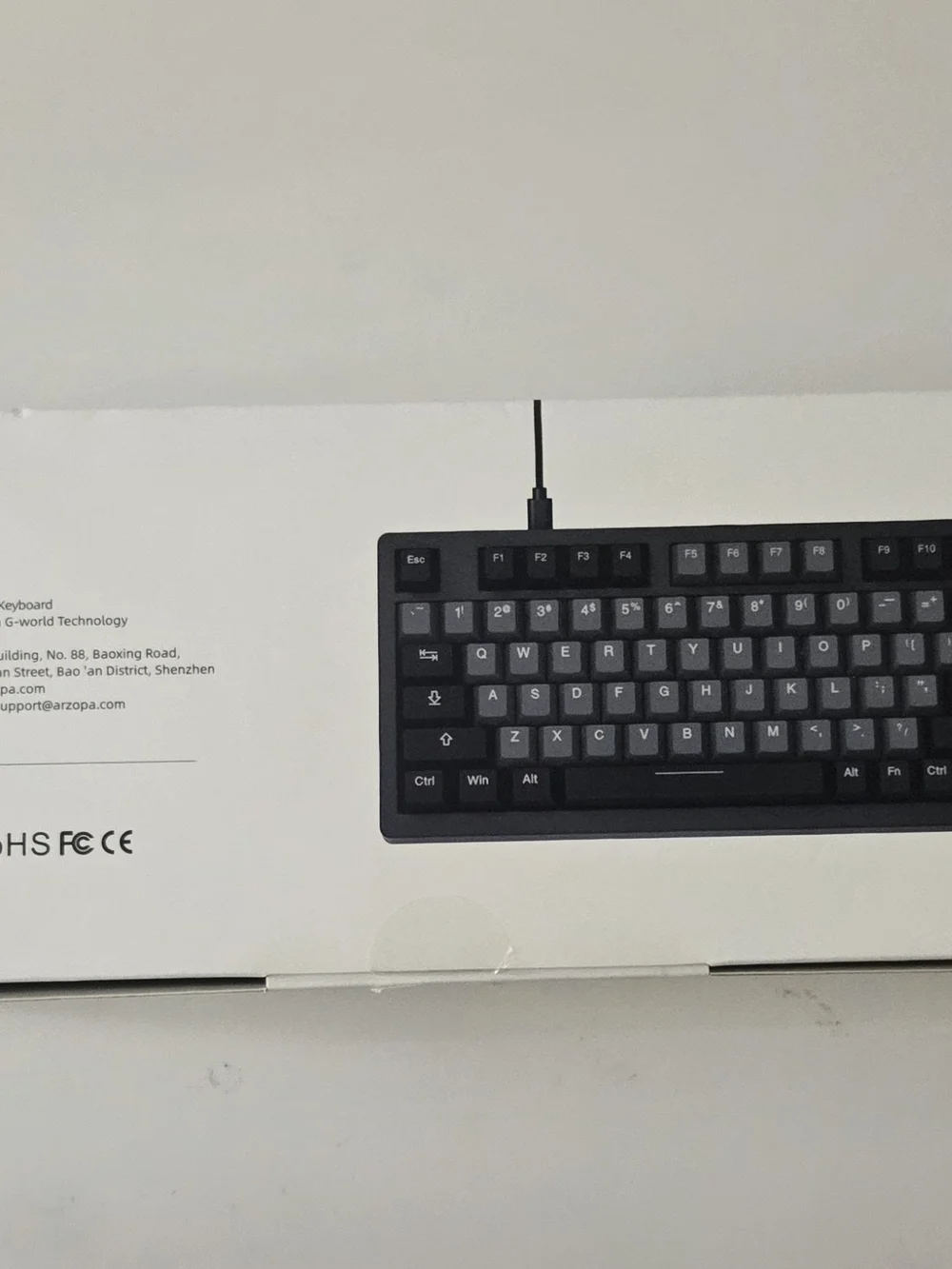 ARZOPA K81 Wired Mechanical Keyboard Black QWERTY English Compact